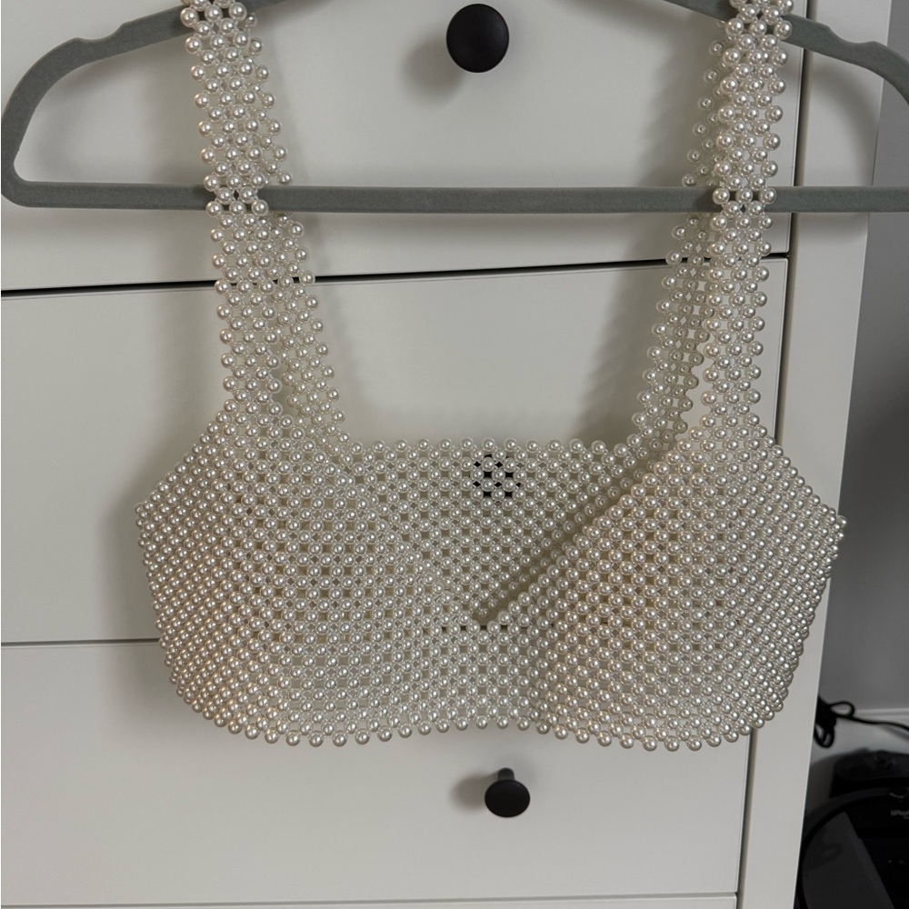 Embellished Pearl Bralette